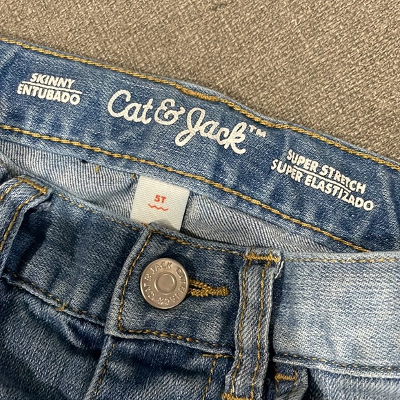 Cat & Jack Light Denim Jean,patches of color Sequins 5t & Little Mass Dark Denim - Picture 5 of 11
